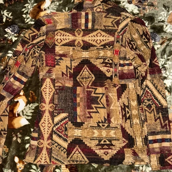 Ralph Lauren Lauren Jeans Co Western/AztecPatterned Cardigan Sweater Womens Med - Picture 5 of 5